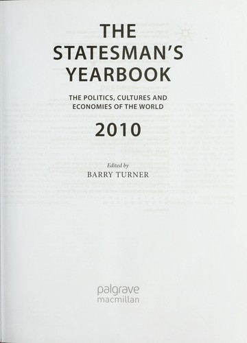 The Statesman's Yearbook 2010