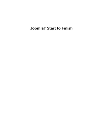 Joomla! start to finish