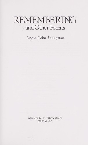 Remembering and other poems