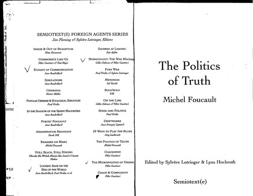 The Politics of Truth