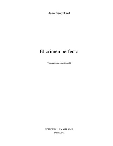 El crimen perfecto