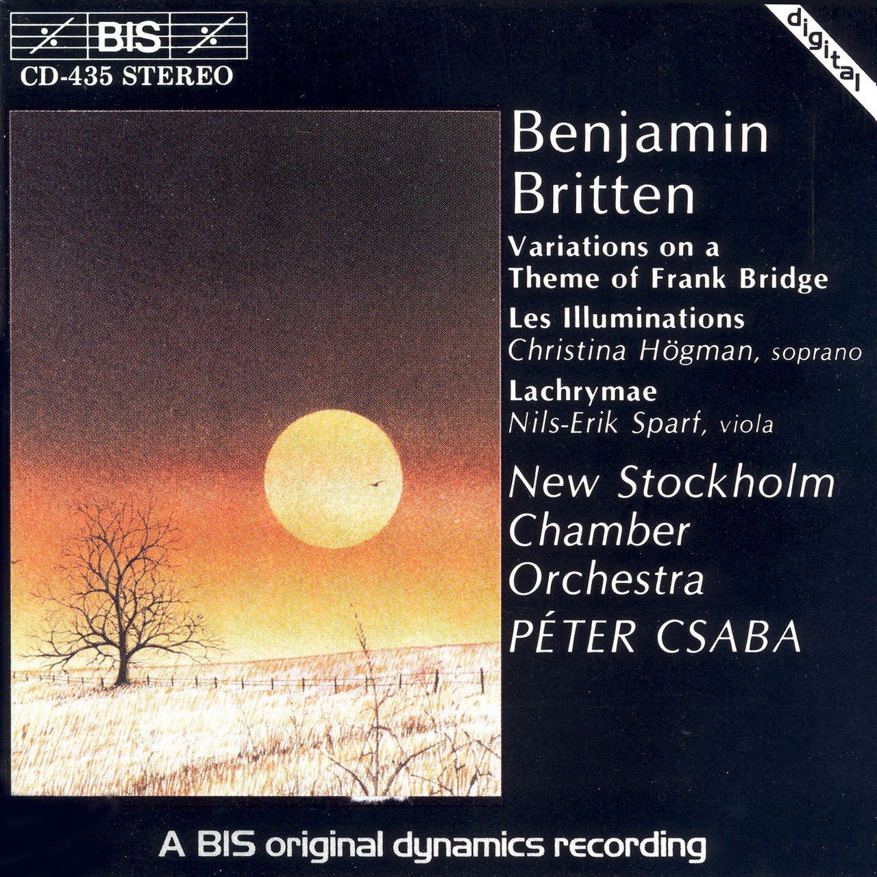 Variations on a Theme of Frank Bridge / Les Illuminations / Lachrymae