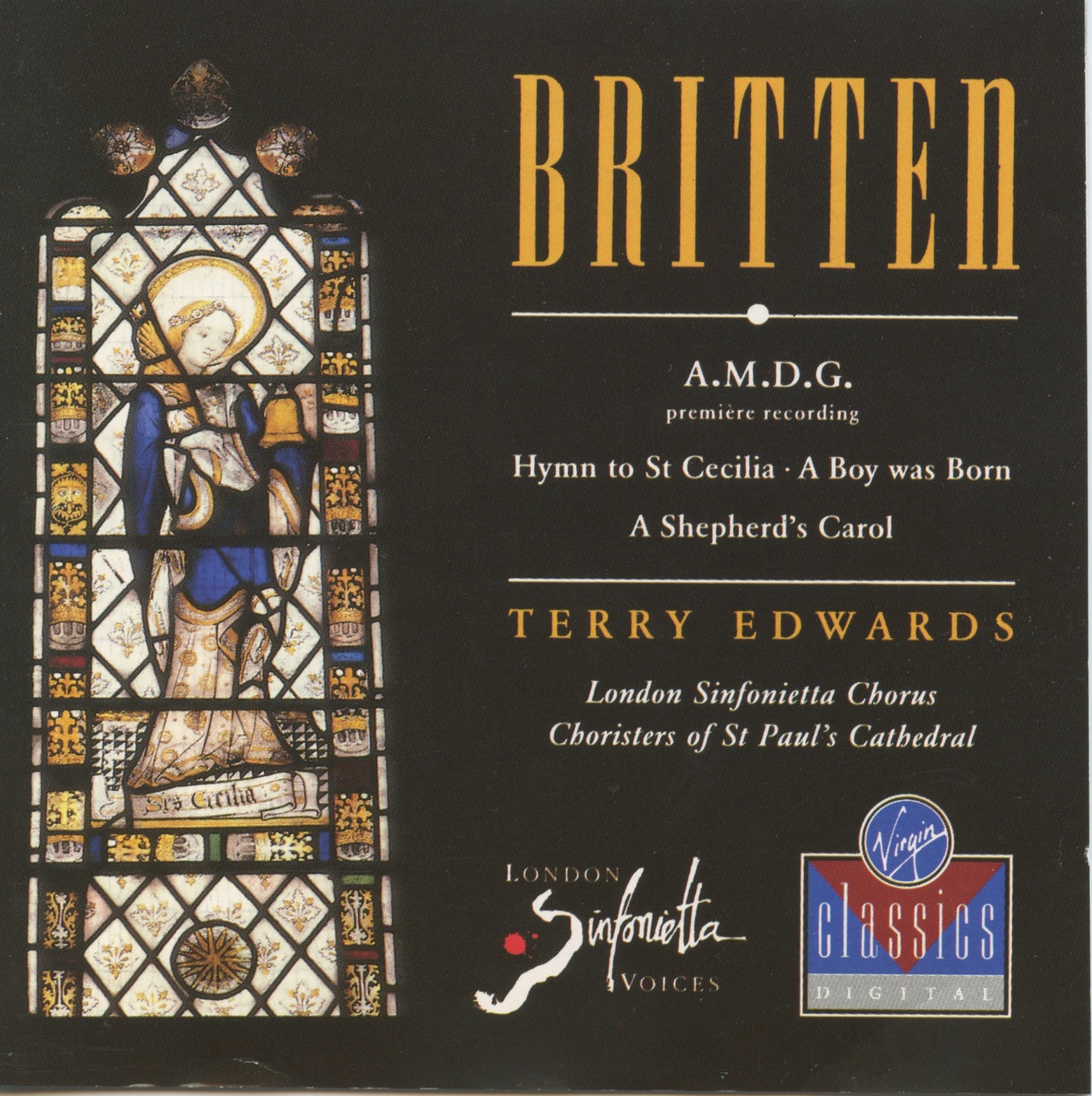 A.M.D.G. / Hymn to St Cecilia / A Boy Was Born / A Shepherd's Carol