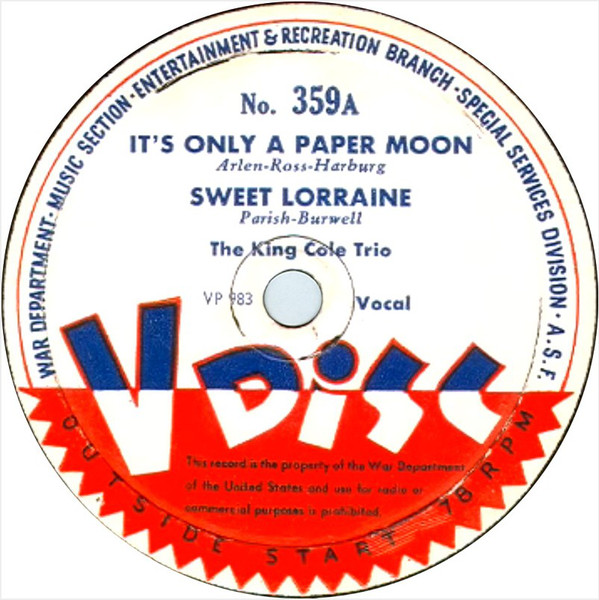 It’s Only a Paper Moon / Sweet Lorraine / It’s a Sin to Tell a Lie / Oh Frenchy