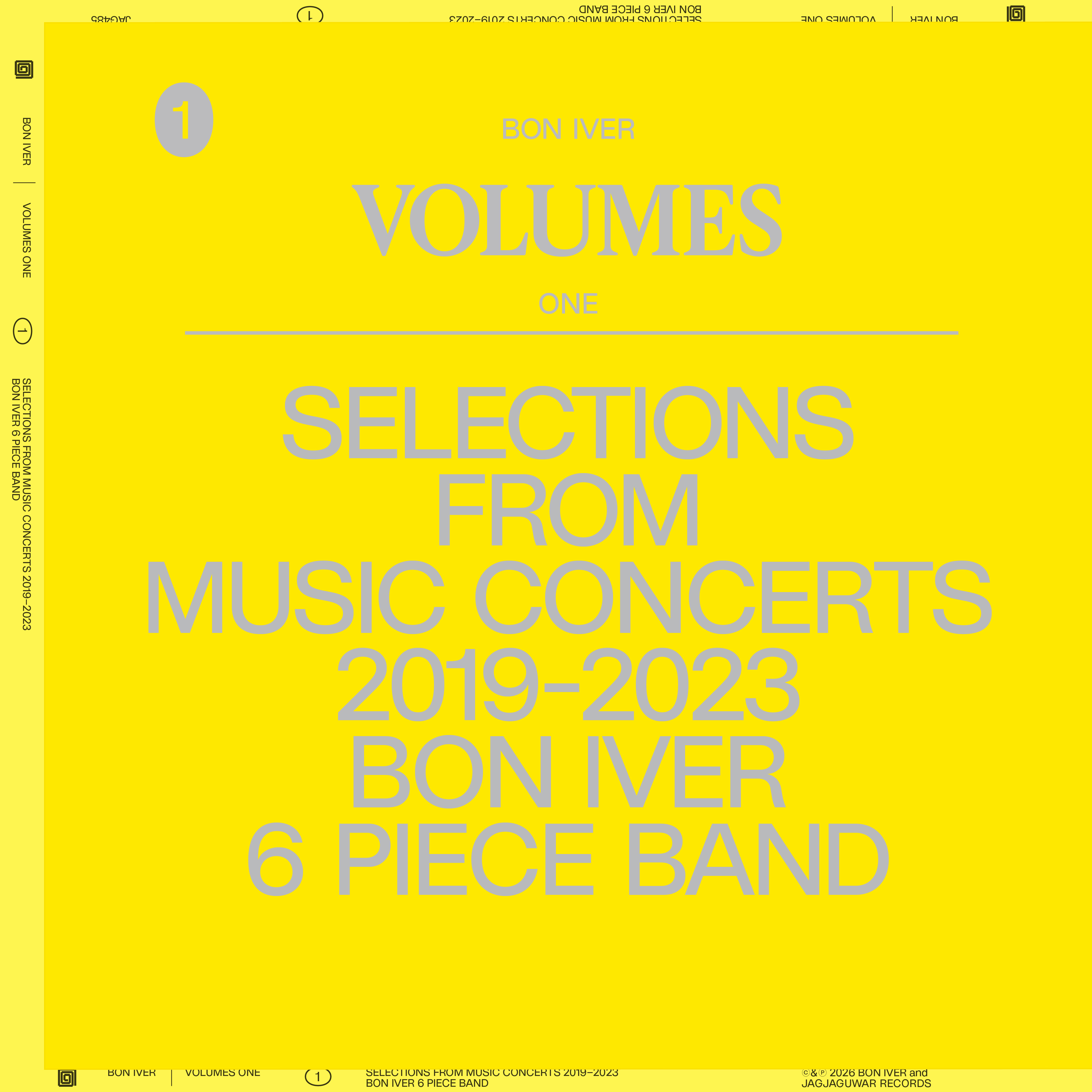 Volumes: One (Selections From Music Concerts 2019–2023 Bon Iver 6 Piece Band)