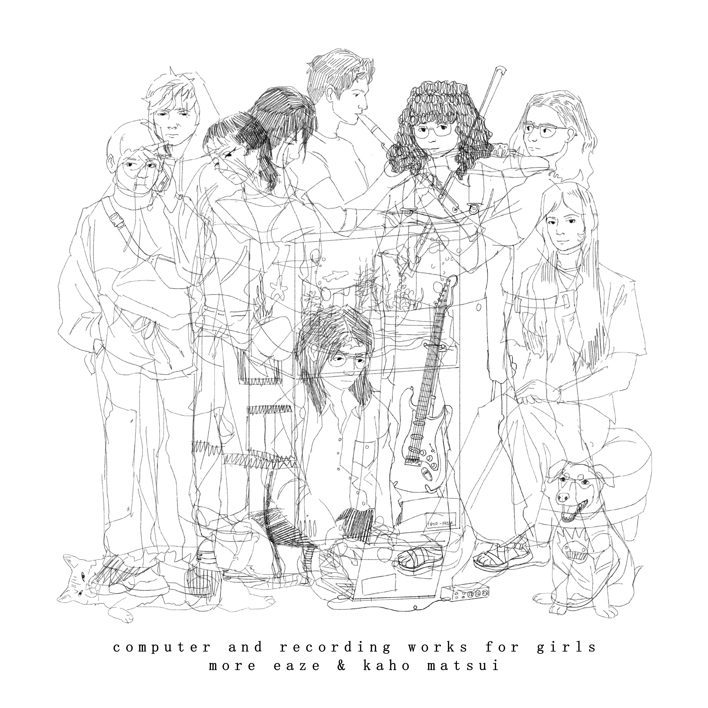 computer and recording works for girls