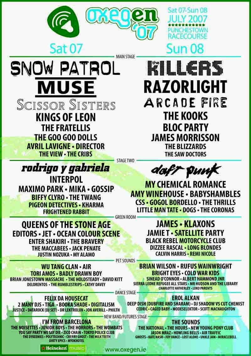 2007‐07‐07: Oxegen Festival, Dublin, Ireland
