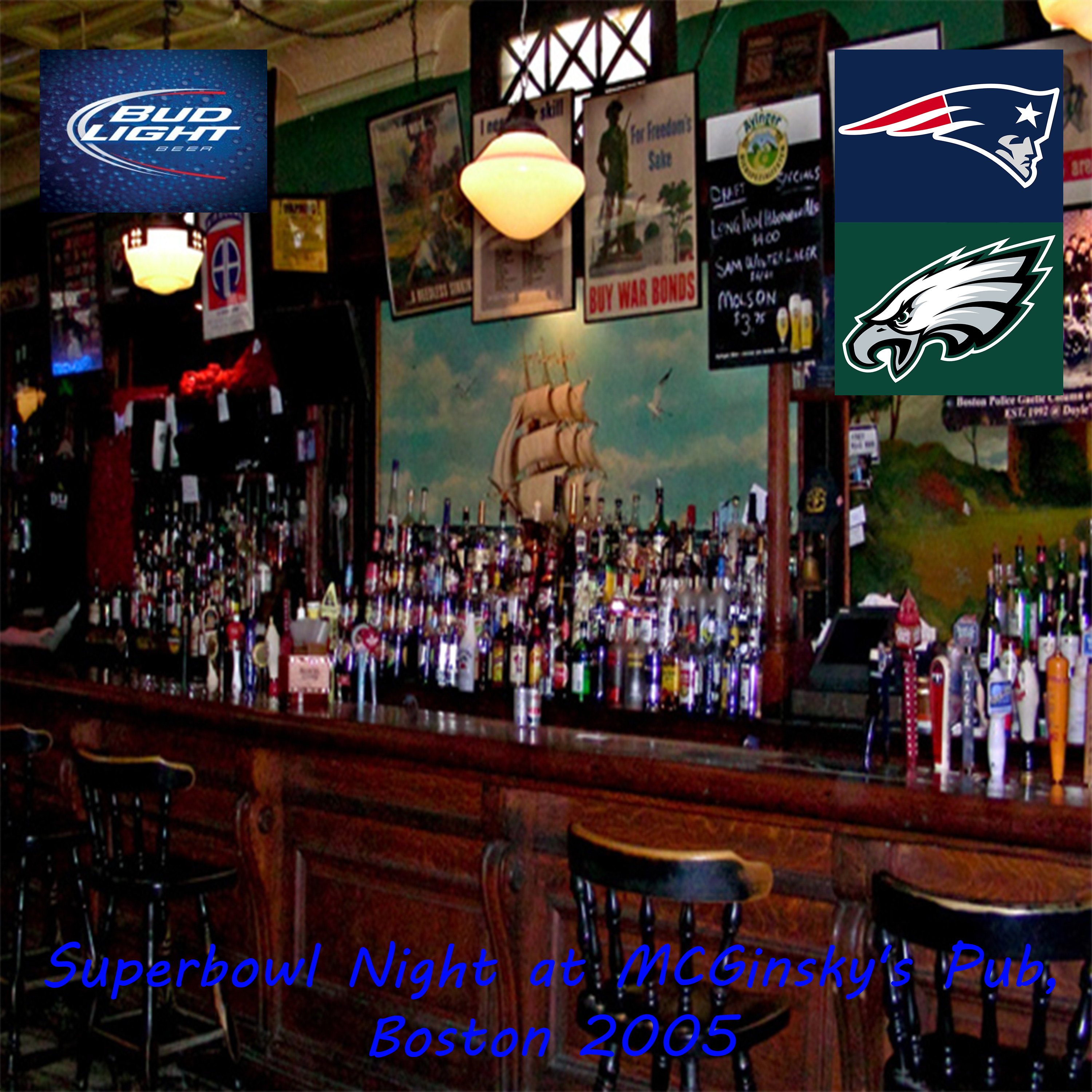 Superbowl Night at MCGinsky's Pub, Boston 2005