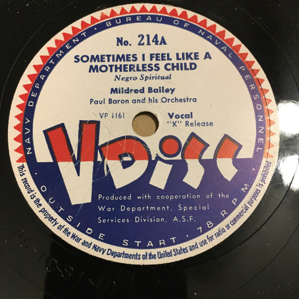 Sometimes I Feel Like a Motherless Child / Lamplighter’s Serenade / The Sunshine of Your Smile